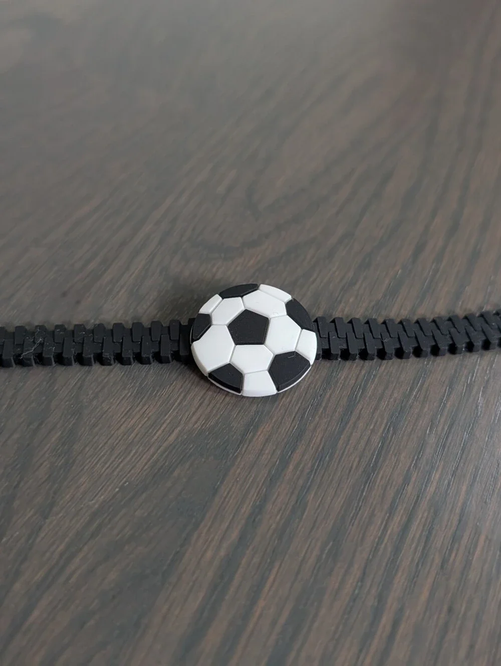 Kids Black Soccer Bracelet